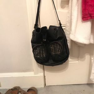 Black Frye leather purse.